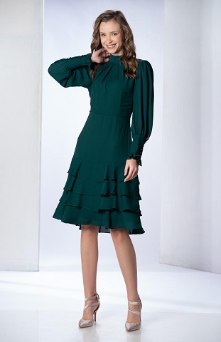שמלה מעוצבת דגם פנינה - אאוטלט שמלת קומות גזרת A